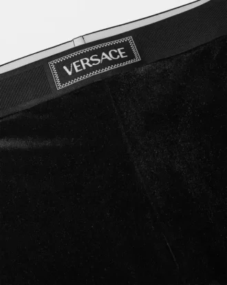 90s Vintage Logo Velvet Leggings