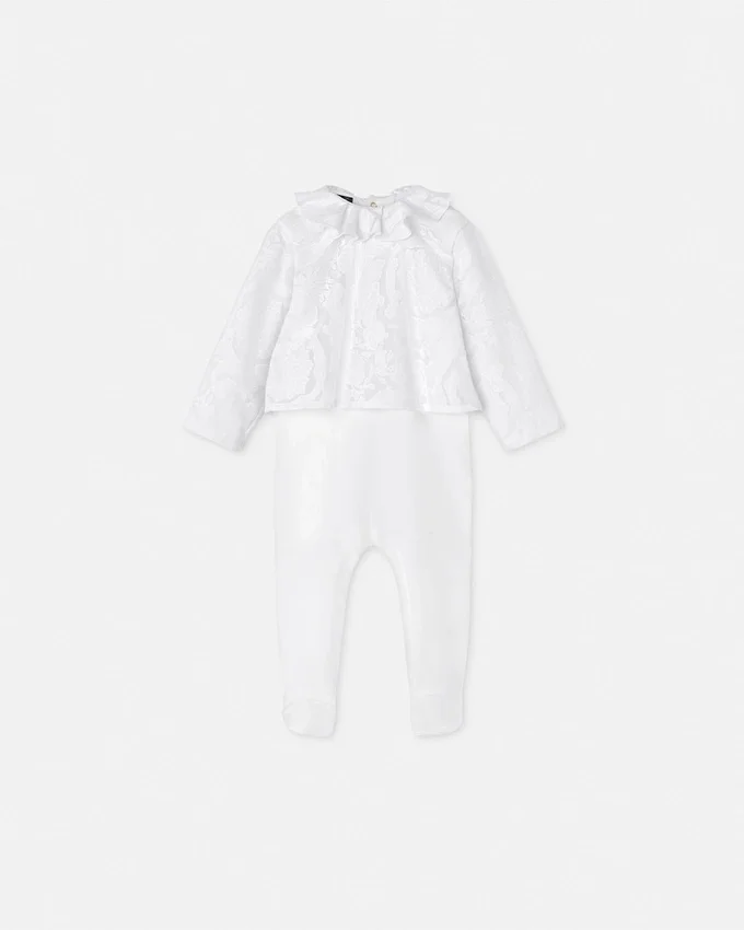 Baby Devoré Cotton Sleepsuit Baby Devoré Cotton Sleepsuit