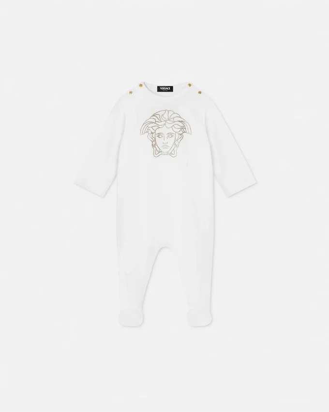 Baby Embellished Cotton-Jersey Sleepsuit Baby Embellished Cotton-Jersey Sleepsuit