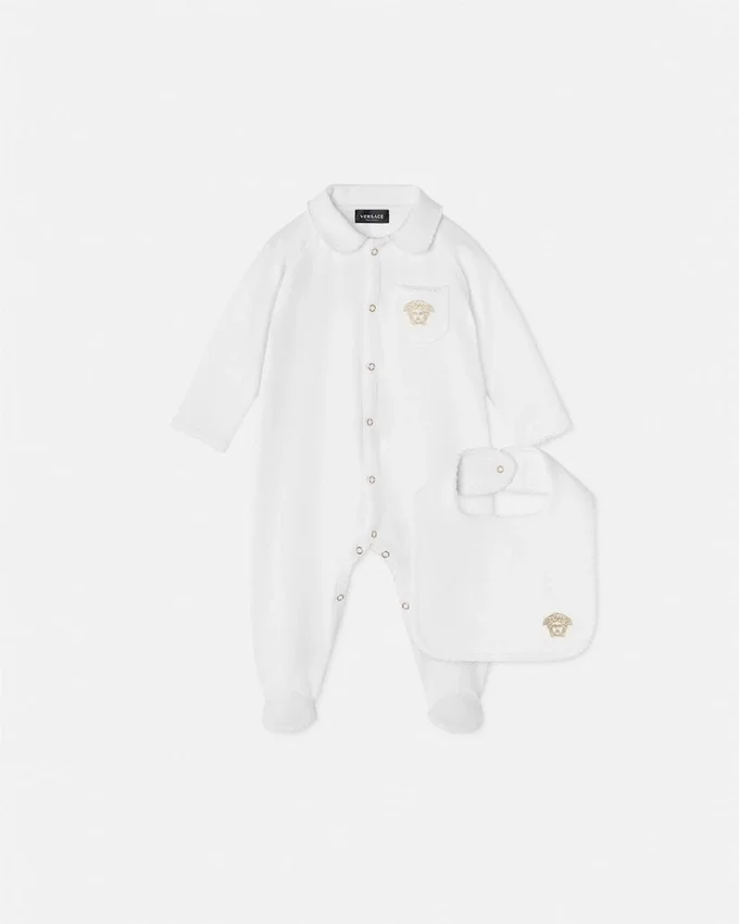 Baby Embroidered Cotton-Jersey Sleepsuit Set Baby Embroidered Cotton-Jersey Sleepsuit Set