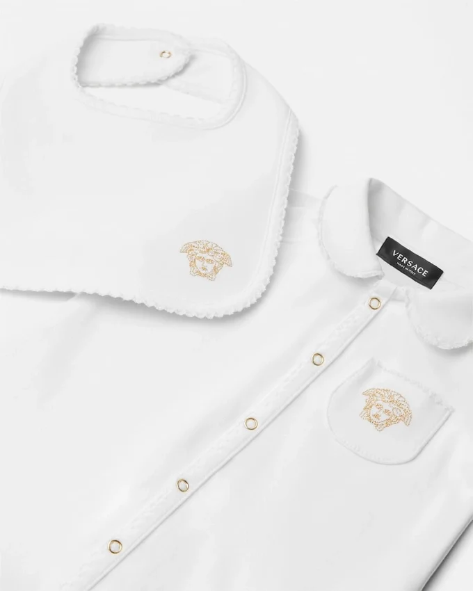 Baby Embroidered Cotton-Jersey Sleepsuit Set Baby Embroidered Cotton-Jersey Sleepsuit Set