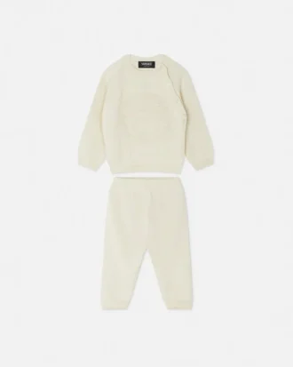Baby Embroidered Cotton Knit Sweater Set