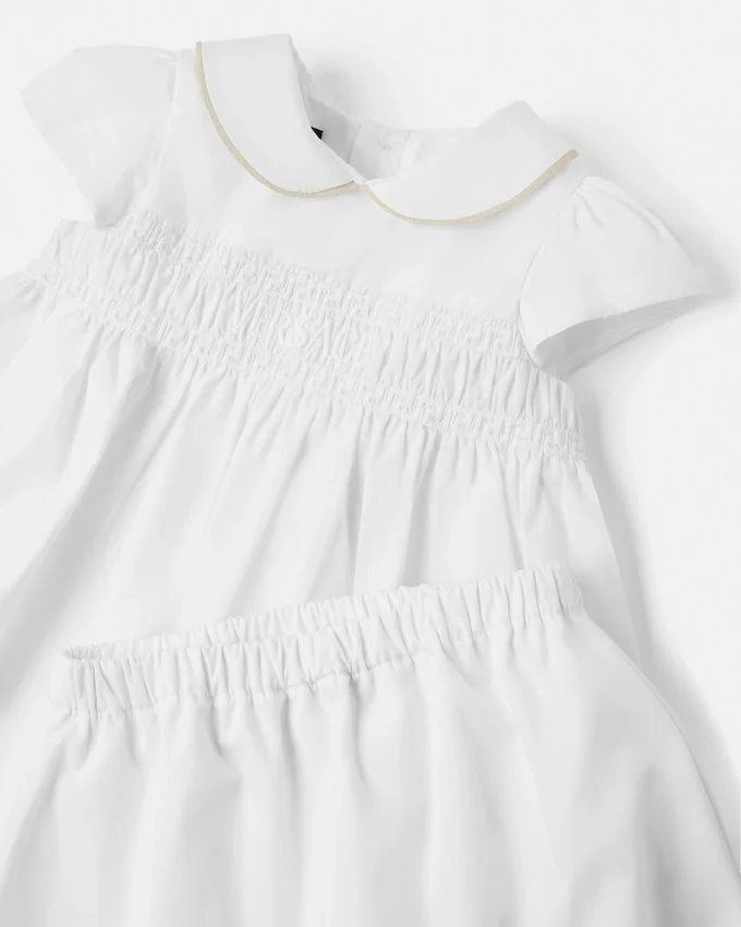 Baby Embroidered Cotton-Poplin Dress Set Baby Embroidered Cotton-Poplin Dress Set