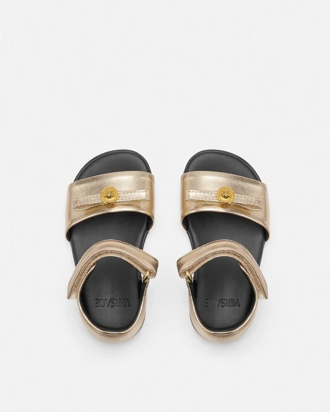 Baby Gianni Ribbon Metallic Sandals Baby Gianni Ribbon Metallic Sandals