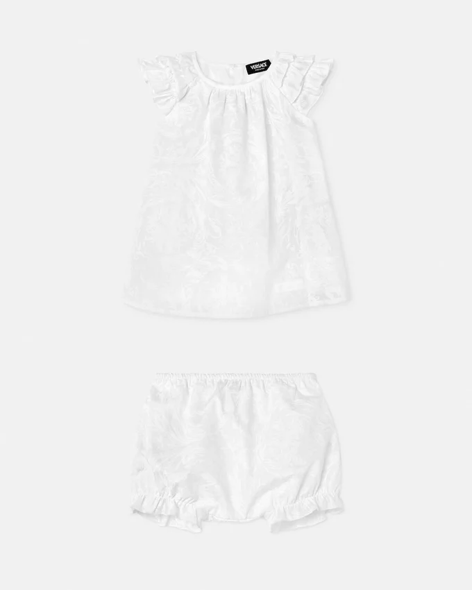 Baby Jacquard Cotton-Poplin Dress Set Baby Jacquard Cotton-Poplin Dress Set