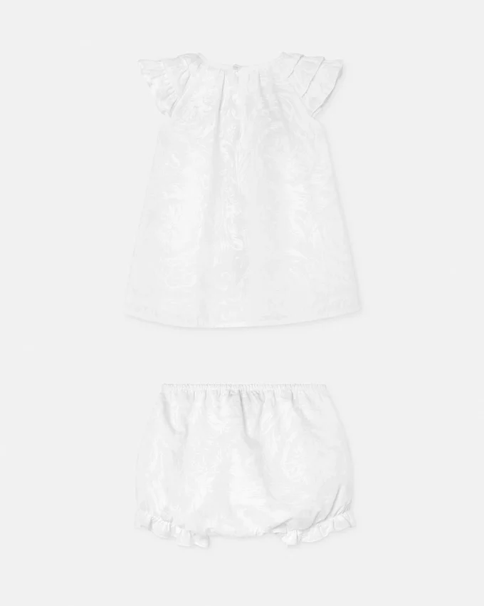 Baby Jacquard Cotton-Poplin Dress Set Baby Jacquard Cotton-Poplin Dress Set