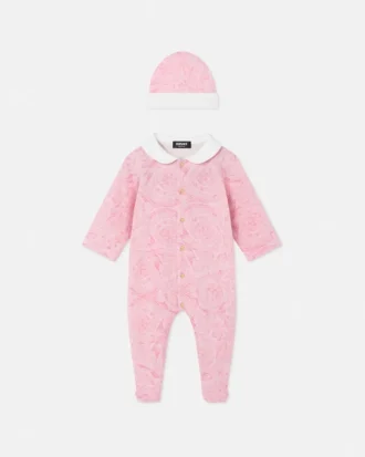 Baby Printed Cotton-Jersey Sleepsuit