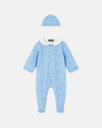 Baby Printed Cotton-Jersey Sleepsuit