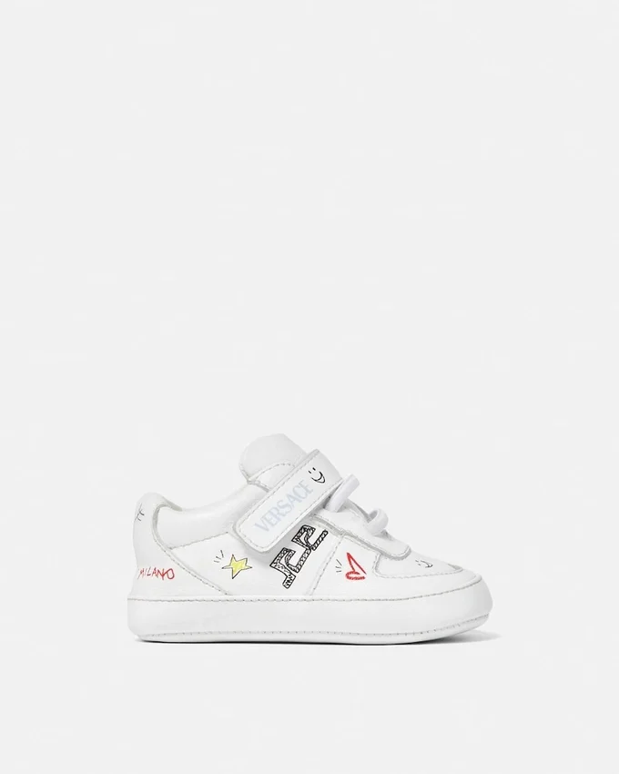 Baby Printed Leather Sneakers Baby Printed Leather Sneakers