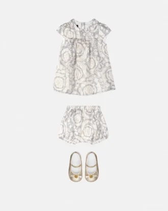 Baby Printed Silk Twill Dress Set