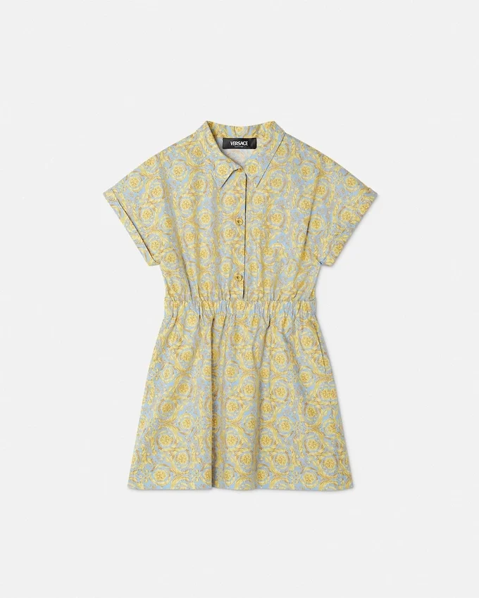Barocco Allover Kids Shirt Dress Barocco Allover Kids Shirt Dress