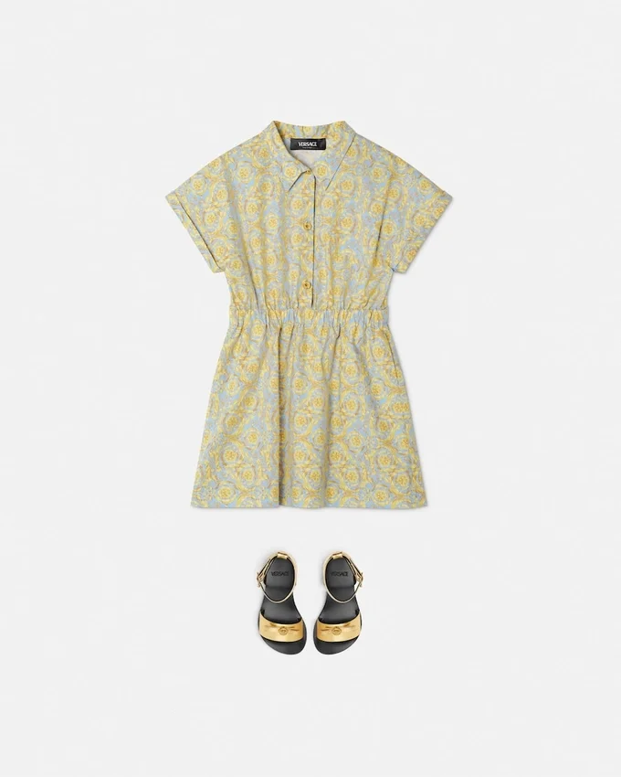 Barocco Allover Kids Shirt Dress Barocco Allover Kids Shirt Dress