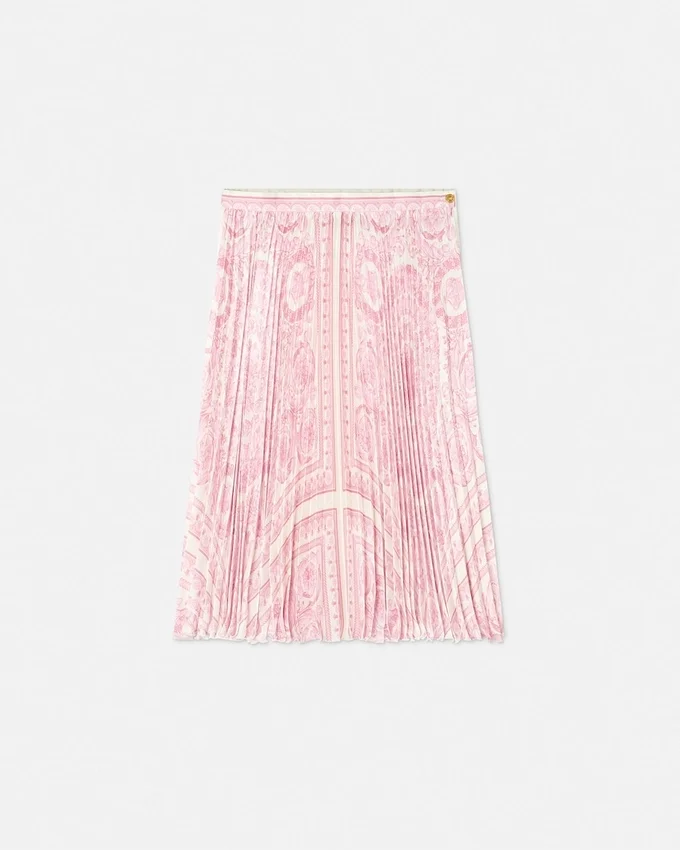 Barocco Foulard Pleated Kids Midi Skirt Barocco Foulard Pleated Kids Midi Skirt