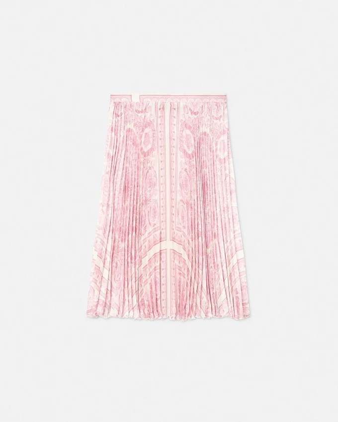 Barocco Foulard Pleated Kids Midi Skirt Barocco Foulard Pleated Kids Midi Skirt