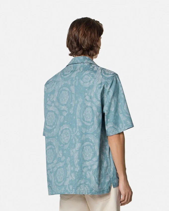 Barocco Jacquard Chambray Denim Shirt Barocco Jacquard Chambray Denim Shirt