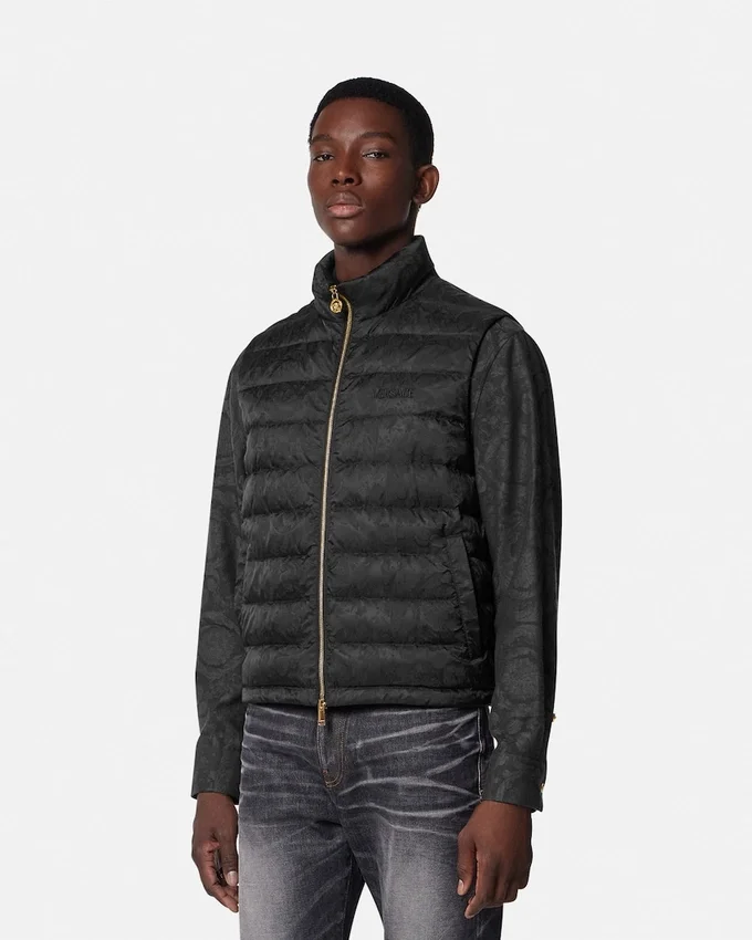 Barocco Jacquard Puffer Vest Barocco Jacquard Puffer Vest