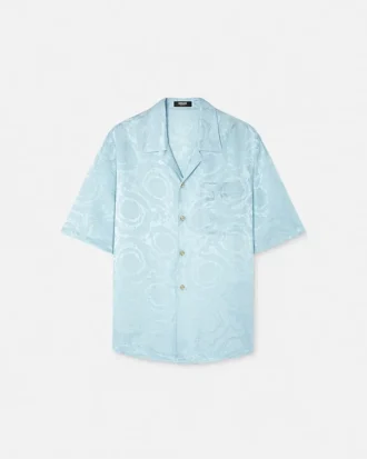 Barocco Jacquard Silk-Blend Shirt