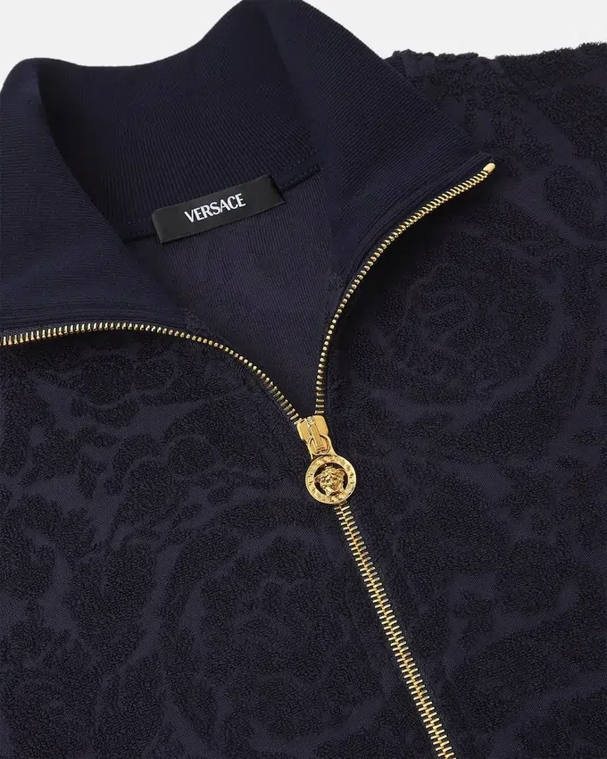 Barocco Jacquard Towel Zip Sweatshirt Barocco Jacquard Towel Zip Sweatshirt
