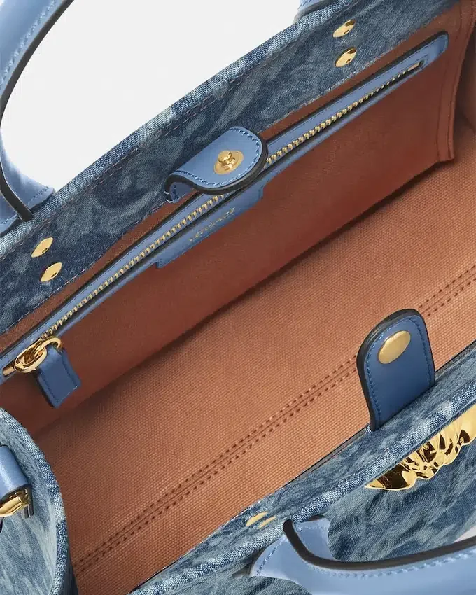 Barocco La Medusa Denim Small Tote Bag Barocco La Medusa Denim Small Tote Bag