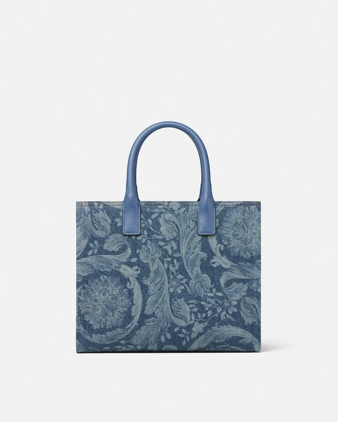 Barocco La Medusa Denim Small Tote Bag Barocco La Medusa Denim Small Tote Bag
