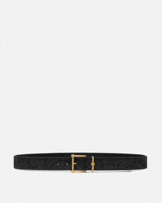 Barocco Leather Belt 3 cm