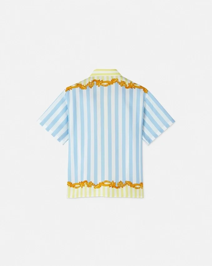 Barocco Pinstripe Silk Kids Shirt Barocco Pinstripe Silk Kids Shirt