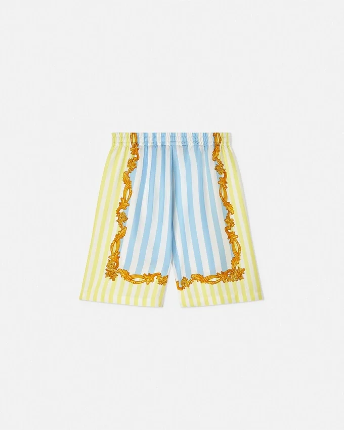 Barocco Pinstripe Silk Kids Shorts Barocco Pinstripe Silk Kids Shorts