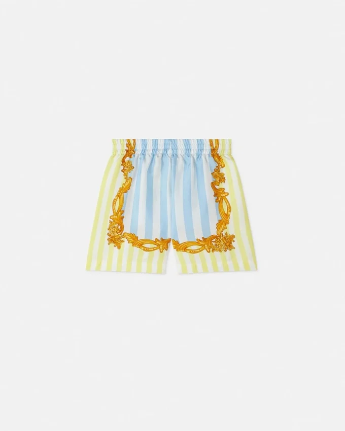 Barocco Pinstripe Silk Kids Shorts Barocco Pinstripe Silk Kids Shorts