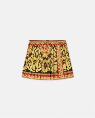 Barocco Pleated Mini Skirt