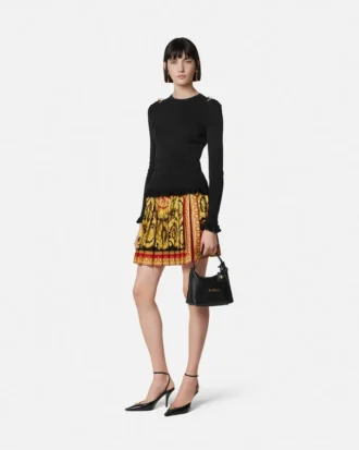 Barocco Pleated Mini Skirt