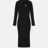 Baroque Buckle Cutout Midi Dress Baroque Buckle Cutout Midi Dress