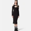 Baroque Buckle Cutout Midi Dress Baroque Buckle Cutout Midi Dress