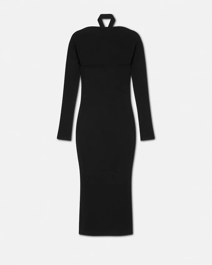 Baroque Buckle Cutout Midi Dress Baroque Buckle Cutout Midi Dress