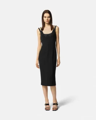Baroque Buckle Midi Dress