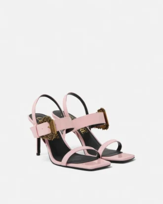 Baroque Buckle Patent Emily Sandals