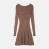 Baroque Buckle Ribbed Mini Dress Baroque Buckle Ribbed Mini Dress