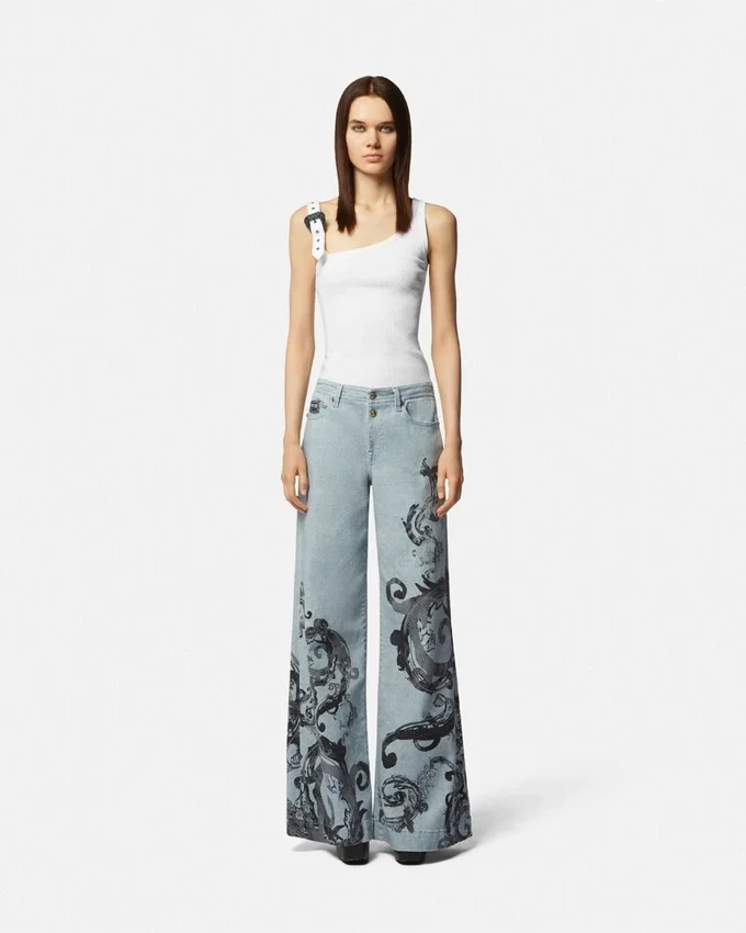 Baroque Buckle Ribbed Tank Top Baroque Buckle Ribbed Tank Top