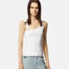 Baroque Buckle Ribbed Tank Top Baroque Buckle Ribbed Tank Top