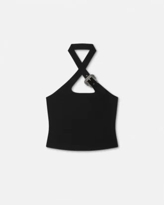 Baroque Buckle Ribbed Top