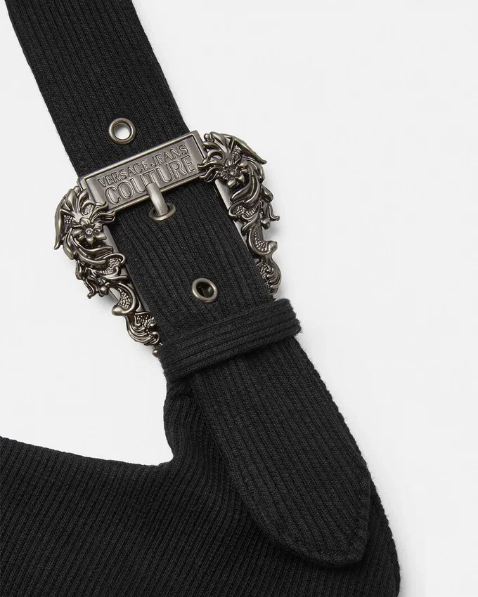 Baroque Buckle Ribbed Top Baroque Buckle Ribbed Top