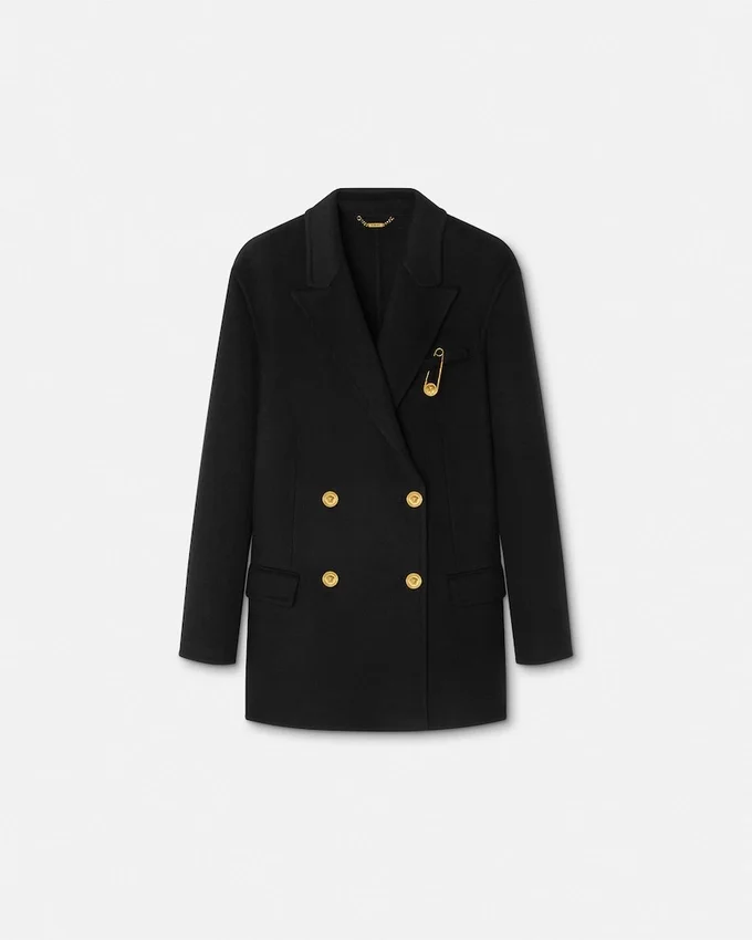 Cashmere-Blend Double-Breasted Peacoat Cashmere-Blend Double-Breasted Peacoat