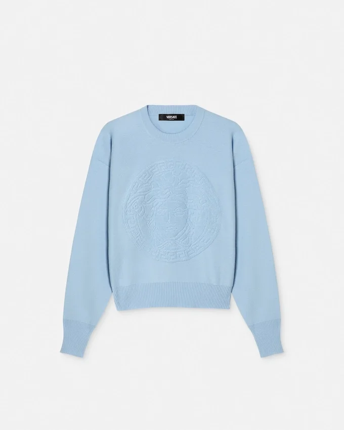 Cashmere-Blend Medusa Knit Sweater Cashmere-Blend Medusa Knit Sweater