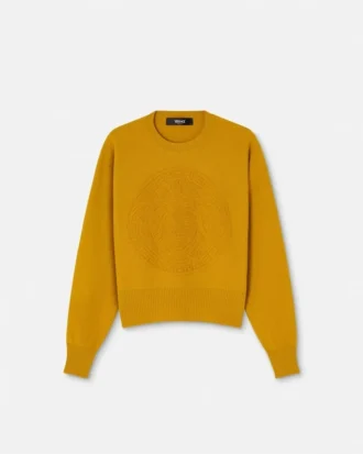 Cashmere-Blend Medusa Knit Sweater