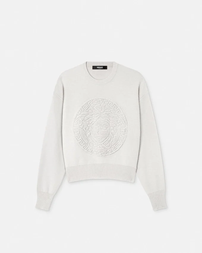 Cashmere-Blend Medusa Knit Sweater Cashmere-Blend Medusa Knit Sweater