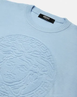 Cashmere-Blend Medusa Knit Sweater