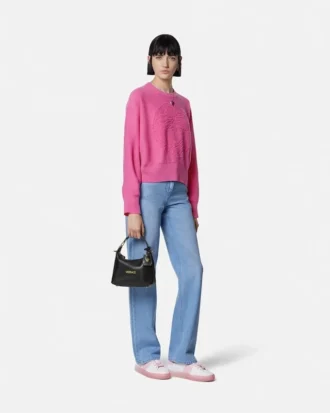 Cashmere-Blend Medusa Knit Sweater