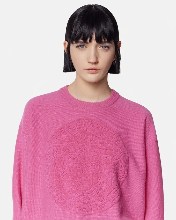 Cashmere-Blend Medusa Knit Sweater Cashmere-Blend Medusa Knit Sweater