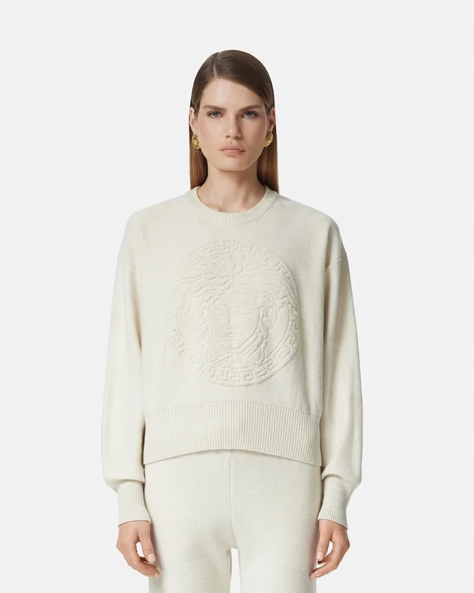 Cashmere-Blend Medusa Knit Sweater Cashmere-Blend Medusa Knit Sweater