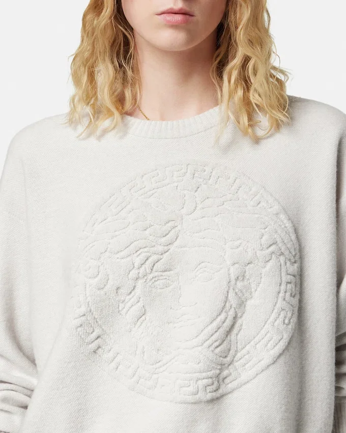 Cashmere-Blend Medusa Knit Sweater Cashmere-Blend Medusa Knit Sweater