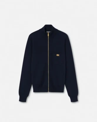 Cashmere-Cotton Knit Zip Sweater